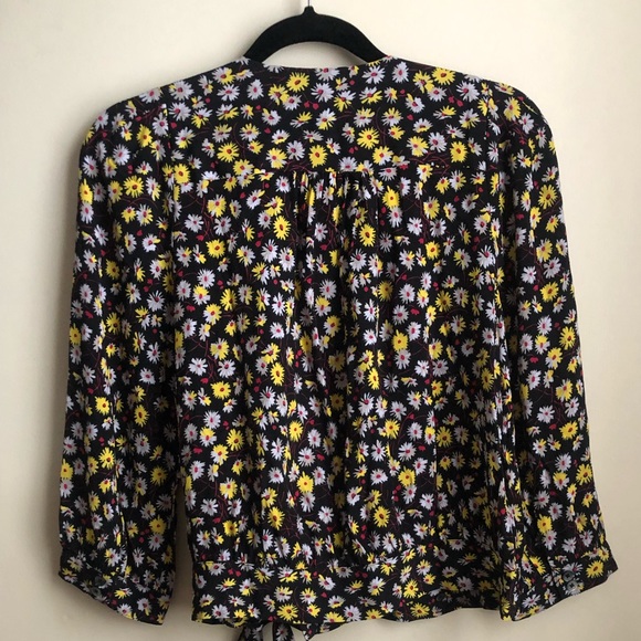 🌟Host Pick🌟Madewell French Wrap V Neck Blouse/Wrap - Picture 5 of 7